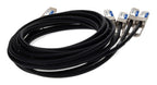 AddOn Networks QDD-4ZQ100-CU2-5M-AO InfiniBand/fibre optic cable 98.4" (2.5 m) QSFP-DD 4x QSFP56 DAC Black, Stainless steel