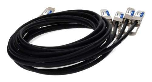 AddOn Networks QDD-4ZQ100-CU2-5M-AO InfiniBand/fibre optic cable 98.4" (2.5 m) QSFP-DD 4x QSFP56 DAC Black, Stainless steel