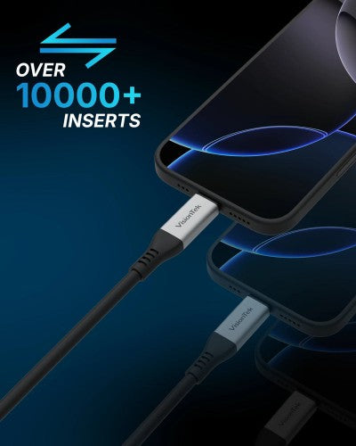 VisionTek 901801 USB cable 59.1" (1.5 m) USB C 80 Gbit/s 240 W Gray
