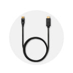 Kensington DisplayPort 1.2 (M) to HDMI (M) Passive Unidirectional Cable, 6ft