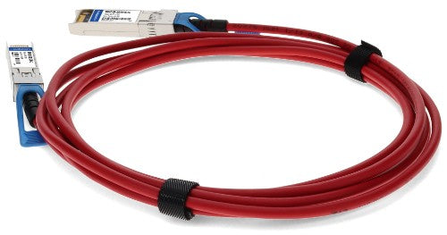 AddOn Networks SFP-H10GB-CU3-5M-RD-AO InfiniBand/fibre optic cable 137.8" (3.5 m) SFP+ DAC Red, Stainless steel