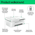 HP DeskJet 4255e Wireless All-in-One Color Printer, Instant Ink; Copier, Scanner