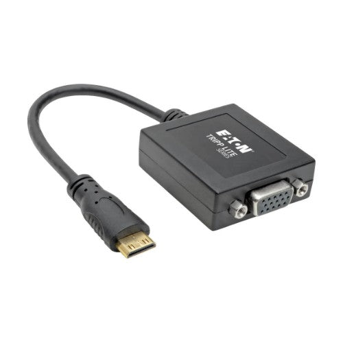 Tripp Lite P131-06N-MINI video cable adapter 6" (0.152 m) Mini HDMI VGA (D-Sub) Black