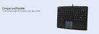 Adesso SlimTouch 410 keyboard Universal USB QWERTY US English Black