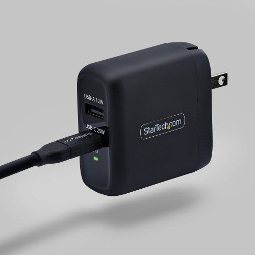 StarTech.com 114NB-WALL-CHARGER mobile device charger Universal Black AC Fast charging Indoor