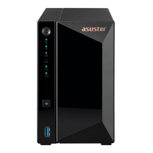 Asustor DRIVESTOR 2 Pro Gen2 AS3302T v2 NAS Realtek RTD1619B 2 GB DDR4 ADM Black