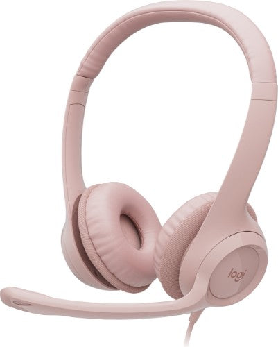Logitech 981-001280 headphones/headset Wired Head-band Office/Call center USB Type-A Rose