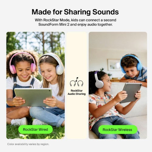 Belkin SoundForm Mini 2 Headphones Wired & Wireless Head-band Calls/Music USB Type-C Bluetooth Blue