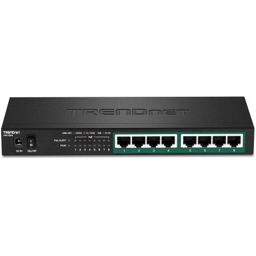 Trendnet TPE-TG84 network switch Unmanaged Gigabit Ethernet (10/100/1000) Power over Ethernet (PoE) Black