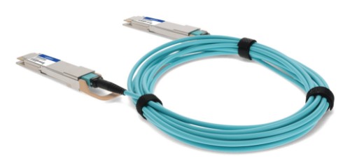 AddOn Networks QDD-400-AOC5M-AO InfiniBand/fibre optic cable 196.9" (5 m) QSFP-DD AOC Aqua color, Stainless steel