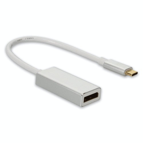 AddOn Networks USBC2DPMFAL-AA video cable adapter 7.87" (0.2 m) USB Type-C DisplayPort Aluminum