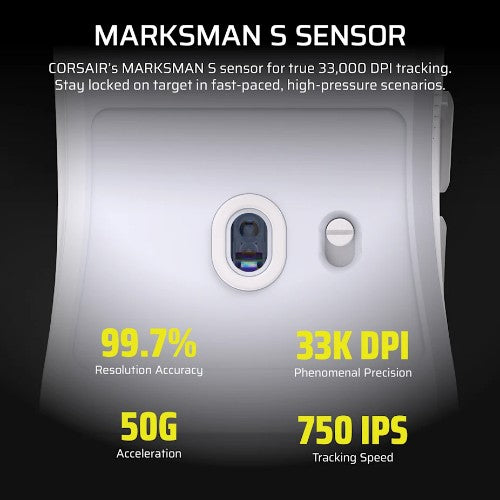 Corsair SABRE v2 PRO mouse Gaming Ambidextrous Optical 33000 DPI