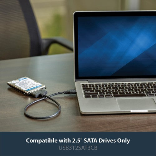 StarTech.com USB312SAT3CB cable gender changer USB 3.1 A SATA 7+15 pin Black