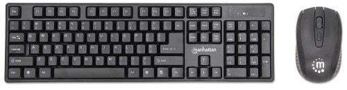 Manhattan 178990 keyboard Mouse included Universal RF Wireless Black