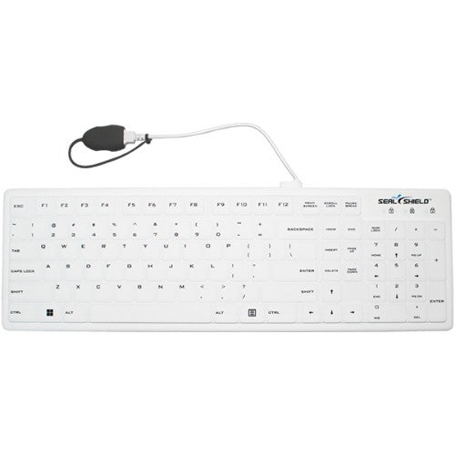 Seal Shield Seal Silk Pro keyboard Industrial USB QWERTY US English White