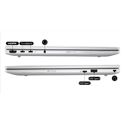 HP EliteBook 8 G1i 14 AI PC Wolf Pro Security Edition Intel Core Ultra 5 225U Laptop 14" Touchscreen WUXGA 16 GB DDR5-SDRAM 512 GB SSD Wi-Fi 7 (802.11be) Windows 11 Pro Silver