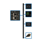 Tripp Lite PDUMV20HVNETLX power distribution unit (PDU) 24 AC outlet(s) 0U Black