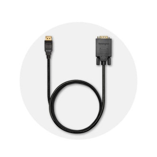 Kensington DisplayPort 1.2 (M) to VGA (M) Passive Unidirectional Cable, 6ft