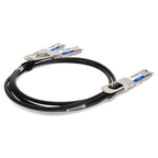 AddOn Networks QDD-200G-2QSFP28-PDAC2-5M-AO InfiniBand/fibre optic cable 98.4" (2.5 m) QSFP-DD 4xQSFP28 Black, Silver