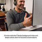 HP Poly Mission 825 Stereo USB Wired Headset (Bulk)