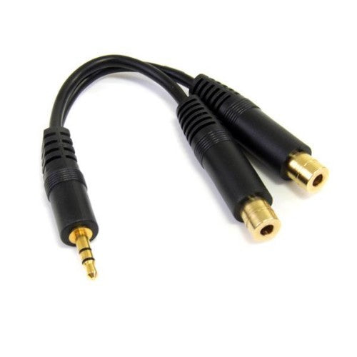 StarTech.com MUY1MFF audio cable 5.91" (0.15 m) 3.5mm 2 x 3.5mm Black - Buy IT Solutions