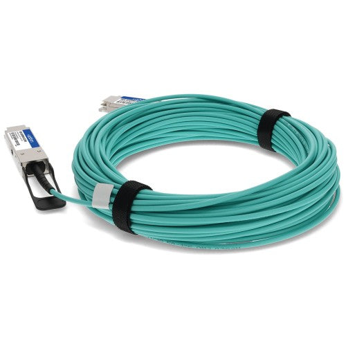 AddOn Networks ADD-QARQMX-AOC50M InfiniBand/fibre optic cable 1968.5" (50 m) QSFP+ Aqua color