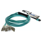 AddOn Networks QSFP-8LC-AOC3M-AO InfiniBand/fibre optic cable 118.1" (3 m) QSFP+ MPO Aqua color