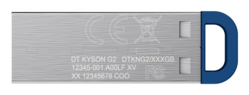 Kingston Technology DataTraveler Kyson USB flash drive 256 GB USB Type-A 3.2 Gen 1 (3.1 Gen 1) Stainless steel