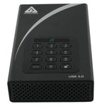 Apricorn Aegis Padlock DT external hard drive 6 TB USB Type-A 3.2 Gen 1 (3.1 Gen 1) Black
