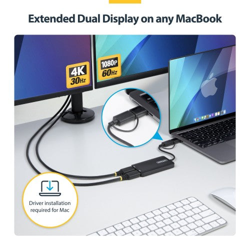 StarTech.com 107B-USB-HDMI-2 USB graphics adapter 3840 x 2160 pixels