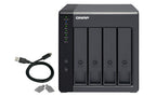 QNAP TR-004-US storage drive enclosure HDD/SSD enclosure Black 2.5/3.5"