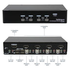 StarTech.com SV431DPUA KVM switch Black