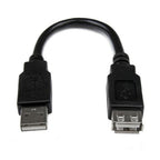 StarTech.com USBEXTAA6IN USB cable USB 2.0 5.98" (0.152 m) USB A 0.48 Gbit/s Black