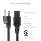 StarTech.com PXT515C19143 power cable Black 35.4" (0.9 m) NEMA 5-15P C19 coupler