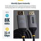 StarTech.com 8K-AOC-15M-DP-CABLE DisplayPort cable 590.6" (15 m) Black