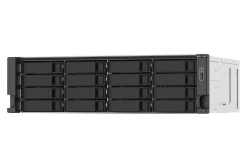 QNAP TS-1673AU-RP-16G NAS/storage server Rack (3U) Ryzen Embedded V1500B 16 GB DDR4 0 TB QNAP QTS Black, Gray