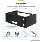 StarTech.com WALLMOUNT4 rack cabinet 4U Wall mounted rack Black