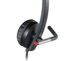 Logitech 981-000513 headphones/headset Wired Head-band Office/Call center USB Type-A Black, Silver