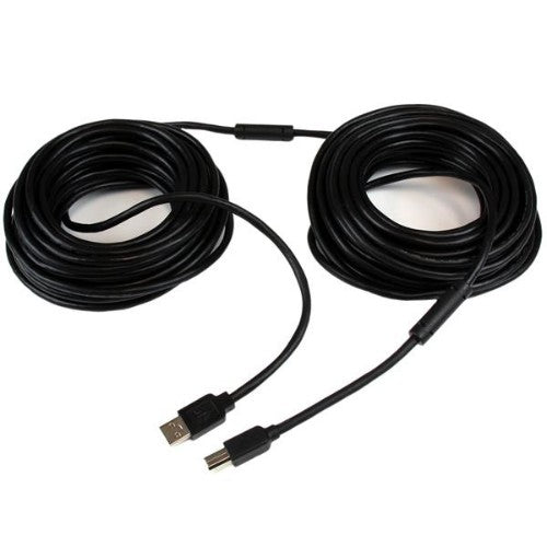 StarTech.com USB2HAB65AC USB cable USB 2.0 787.4" (20 m) USB A USB B 0.48 Gbit/s Black