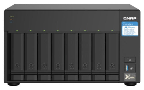 QNAP TS-832PX NAS Tower Annapurna Labs AL324 4 GB DDR4 0 TB QNAP Turbo System Aluminum, Black