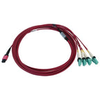 Tripp Lite N845X-05M-8L-MG InfiniBand/fibre optic cable 196.9" (5 m) MPO/MTP 4x LC OFNR Aqua color, Black, Magenta