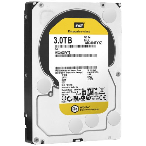 Western Digital RE internal hard drive 3 TB 7200 RPM 64 MB 3.5" Serial ATA III