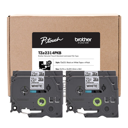 Brother TZE2314PKB label-making tape Black on white TZ/TZe