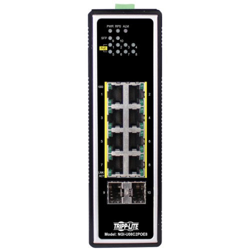 Tripp Lite NGI-U08C2POE8 network switch Unmanaged Gigabit Ethernet (10/100/1000) Power over Ethernet (PoE) Black