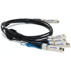 AddOn Networks ADD-Q28CIS28IN-P5M InfiniBand/fibre optic cable 196.9" (5 m) QSFP28 4x SFP28 Black