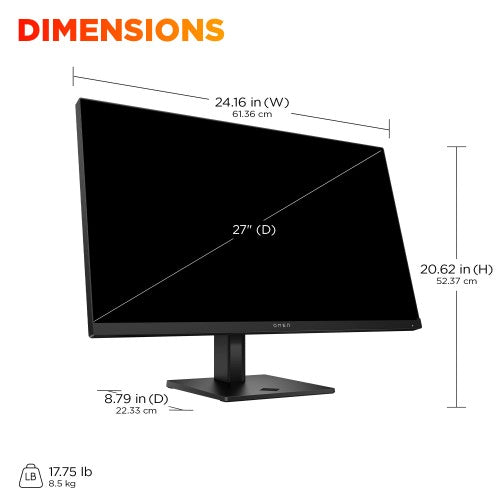 HP OMEN 27 inch FHD 180Hz Gaming Monitor - 27 G2