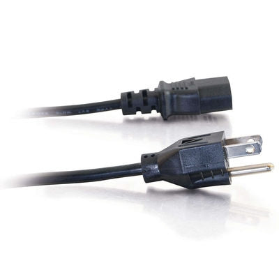 C2G 2ft Universal 16 AWG Power Cord (IEC320C13 -> NEMA 5-15P) Black 23.6" (0.6 m)