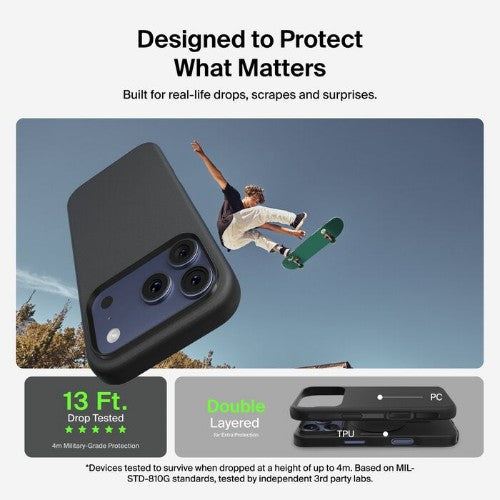 Belkin SheerForce Protect mobile phone case 6.9" Cover Black
