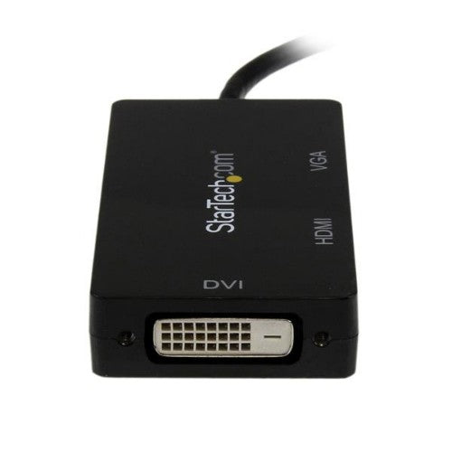 StarTech.com MDP2VGDVHD video cable adapter 5.91" (0.15 m) Mini DisplayPort DVI-D + VGA (D-Sub) + HDMI Black