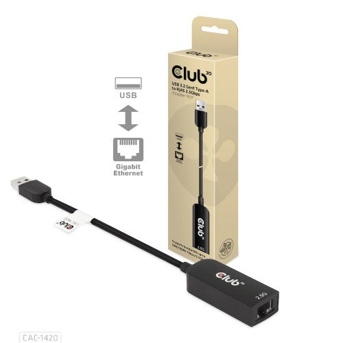 CLUB3D CAC-1420 network card Ethernet 2500 Mbit/s